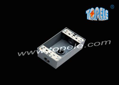 China Die-cast Aluminum Weatherproof Boxes 3 Holes / 5 Holes Single Gang Outlet Boxes Die Cast Metal for sale
