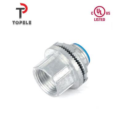 China UL Standard Threaded Conduit And Fittings Rigid Zinc Watertight Hub Connector for sale