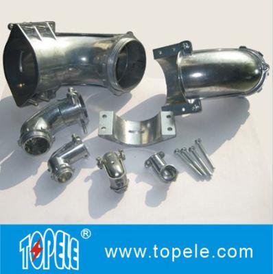 China Straight / 90 Degree Flexible Conduit and Fittings Metal Zinc Squeeze Angle Connectors for sale