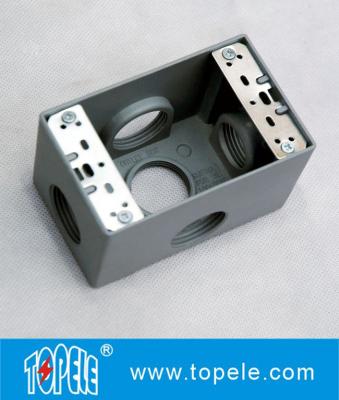 China Weatherproof Electrical Boxes 3 Holes / 5 Holes Single Gang Outlet Boxes Die Cast Metal for sale