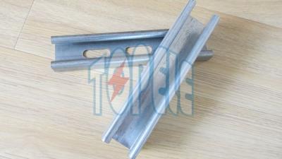 China Plain channel41x25mm, 41x35mm Pre-galvanized Perforated Plain / Slotted Strut Channel Steel Unistrut Channel for sale