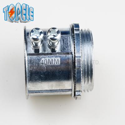 中国 IEC 61386 25mmのコネクターEMT AleacionはEMTのコネクターの止めねじのタイプを亜鉛でメッキする 販売のため