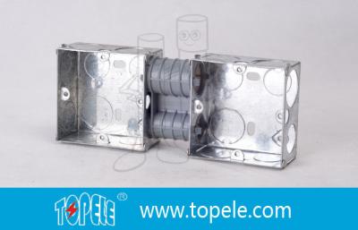 China Electrical Boxes / 2-Gang British Standard Metal Conduit Box with PVC , Switch Box for sale