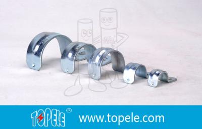 China Galvanized 1 Inch EMT Conduit Fittings , One Hole EMT Conduit Strap for sale