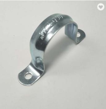 China Steel IMC Conduit And Fittings Hot - Dipped Galvanized Two Hole Pipe Strap for sale