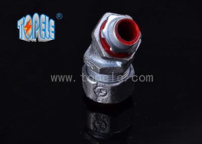 China Liquidtight Flexible Conduit And Fittings , Liquid Tight 90 Degree Angle Connector Zinc for sale