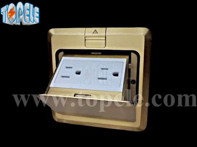 China Square Panel Copper / Round Aluminum Aloy POP-up Type Floor Socket GFCI Receptacles OEM for sale