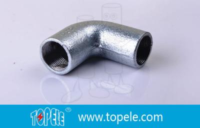 China Cotovelo contínuo do ferro maleável dos encaixes 25mm da canalização BS4568, curvatura de tubulação de 90 graus à venda