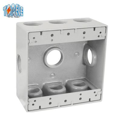 China Two Gang Aluminum 4x4 Waterproof Electrical Outlet Box for sale