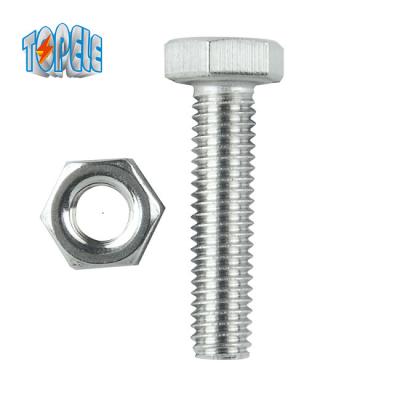 China Hot Dip Galvanized Stainless Steel 4.8 M2 Hex Bolt And Nut Set for sale