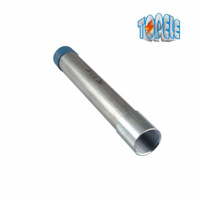 China BS 4568 Galvanised Metal Electrical Conduit Pipe With Screwed Ends And Caps for sale