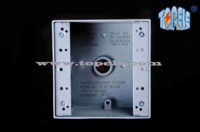 China External Aluminum Weatherproof Junction Boxes , Two Gang Electrical Switch Box for sale