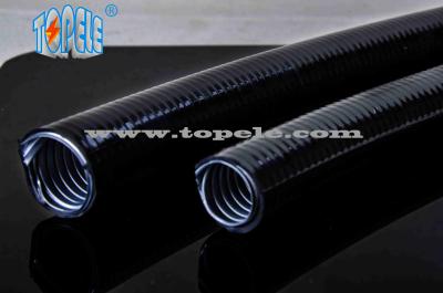 China corrugated flexible conduit Grey / Black PVC Coated Electrical Galvanized Steel Flexible Pipe for sale