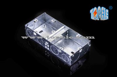 China 2- Gang British Standard Metal Electrical Conduit Box With PVC , Conduit Switch Box for sale