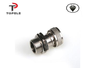 China Flexible Conduit And Fittings Nickel Plated Brass Adapter 20mm 25mm for sale
