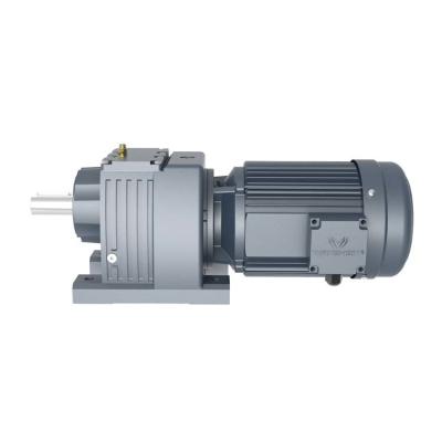 China R series Key Shaft Foot Mounted Helical Gear Motor For Agitator Drives for sale