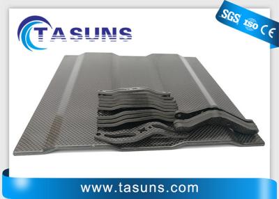 China 100mm Carbon Fiber Sheets Waved Carbon Fiber Board For Fishing Components for sale