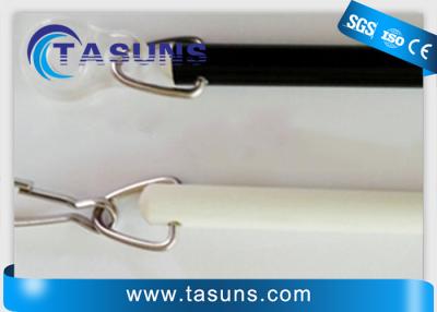 China Cortina branca Rod With Stainless Steel Snaps da fibra de vidro de 9.5mm 10mm à venda