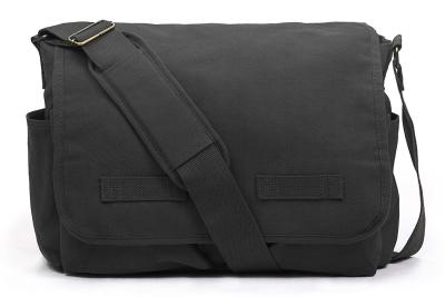 China Black Travel Messenger Bag Mens Canvas Satchel Bags W 17.5