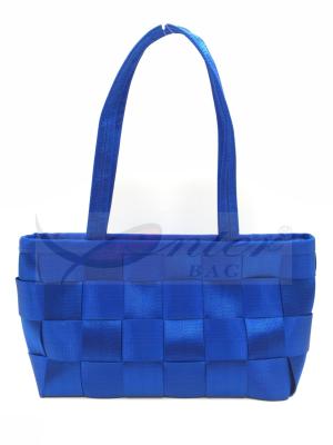 China Sacolas impermeáveis da forma da sacola do Webbing de nylon azul para o curso reusável à venda