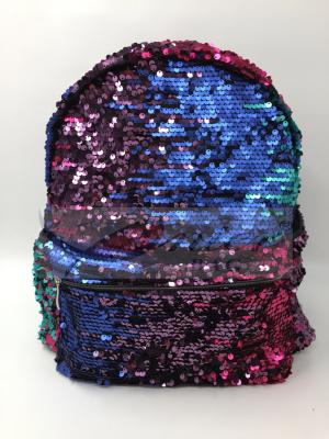 China Women Polyester Laptop Bag Dazzling Sequin Backpack With Sequin Material for sale