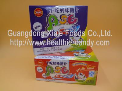 China Various Candy Shapes Green Milk Tablets Lowest Calorie For Entertainments GMP for sale