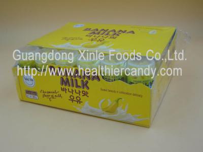 China Innovative Round Banana Chewy Milk Candy With Sugar 20 Pcs * 30 Boxes for sale