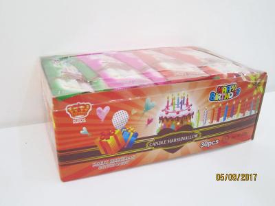 China Happy Birthday Candle Marshmallow Candy / 11g /4 Pcs In One Bag Twist Cotton Candy for sale
