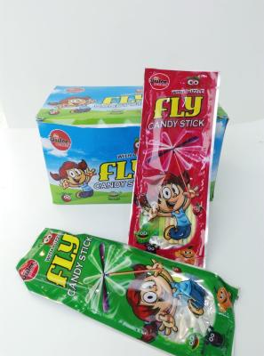 China Candy Stick With Fly Leaf and Sticker Combine Eating and Fun Kid's Love for sale