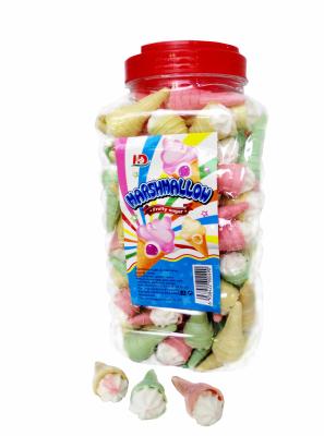China Jar Packaging Snacks Ice Cream Shape  Fruity Flavor Marshmallow Candy ,  Customized Marshmallow Sweets And Soft for sale