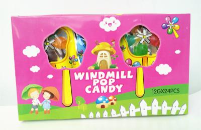 China Windmill Shape Lollipop Multi fruit flavor Hard Candy Sticks Funny And Tasty/HACCP,ISO for sale