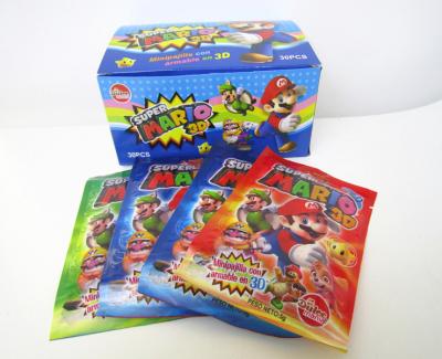 China Super Mario CC Stick Candy With Lovely 3D Super Mario Pictures Toy Candy for sale