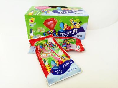 China Toy Candy Flying toy/Multi Fruit Flavor Healthy Hard Candy With Lovely Funny Toy for sale