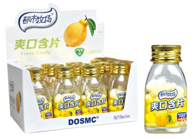 China 20g Bottle pack Vitamin C Sugar free mint candy lemon fresh candy Pepper mint Sorbitol for sale