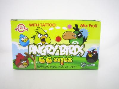 China Angry Bird CC stick with lovely tattoo/ Good quality with good price Africa Sour Candy for sale