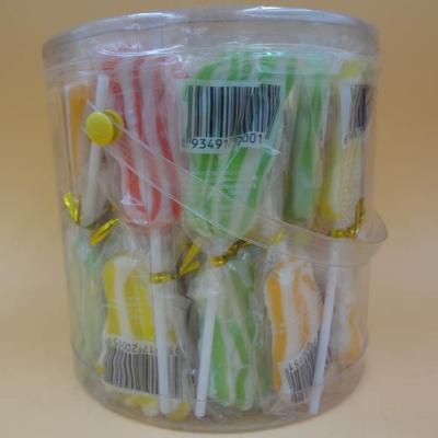 Cina Il piede fruttato ha modellato verde libero/rosso/giallo del carburatore di Candy duro dello zucchero delle lecca-lecca in vendita