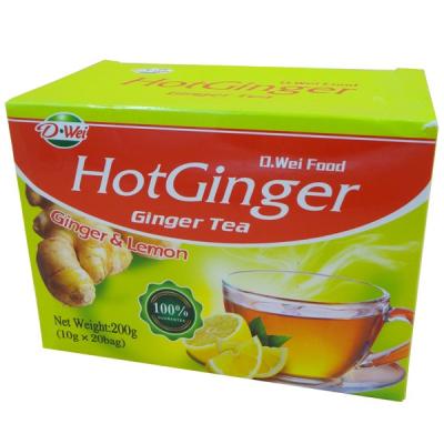 China O chá original do gengibre do limão livre gordo Sugarless para extingue suas caixas da sede MOQ 1000 à venda
