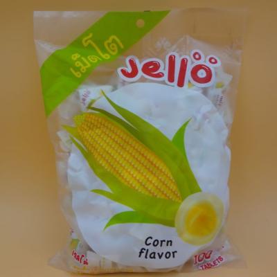 China Ball Shape Crispy Milk Chewy Candy Corn Flavored Mixture Fruity Jelly for sale