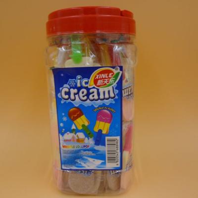 China Caramelo de la piruleta del helado de la dextrosa con pocos sabores en botella juguete de la fresa de la leche en venta