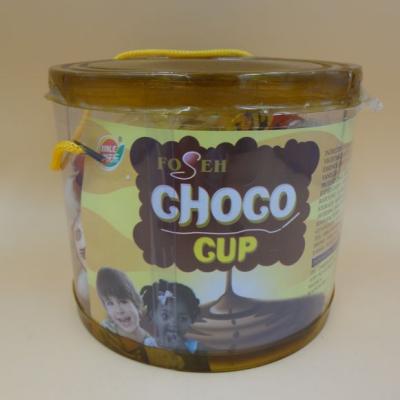 China PVC Jar Choco cup star cup chocolate jam with crispy cookies best selling snack for sale