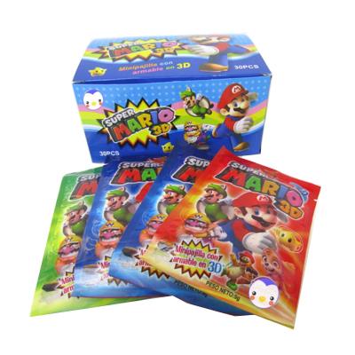 China Super Mario Tasty Candy Powder With 3D Puzzle Mixed Fruit Flavor Candy Stick Sweets for sale