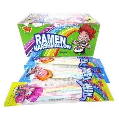 China Ramen Shape Marshmallow Candy Noodle Soft Fluffy Sweet For Retail for sale