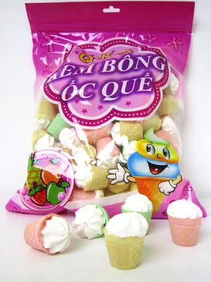 China Cake Shape Peg Bag Pack Marshmallow Candy Colorful Fruit Flavor Halal Snack for sale