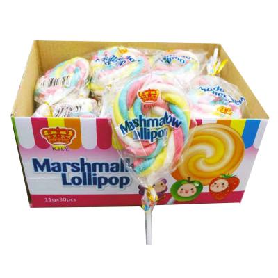 China Lollipop Round Shape Marshmallow Candy Sweet Colorful Soft for sale
