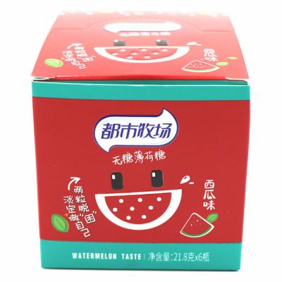 China HACCP Watermelon Fruit Mint Candy Without Sugar for sale