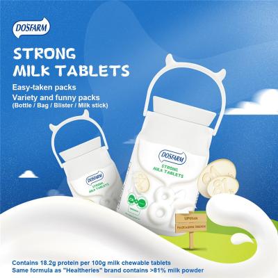 China Dos Bauernhof-nahrhafte kaubare Milchpulver-Tablets mit dem Material importiert aus Neuseeland zu verkaufen