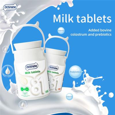 中国 Prebioticsのブルーベリーの子供の各タブレットのための豊富な蛋白質81%の粉乳が付いているChewableミルクのタブレット 販売のため