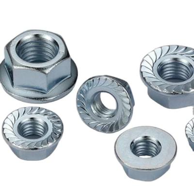 China Carbon Steel Galvanized Hex Flange Nut for Heavy Industry according to DIN Standard for sale