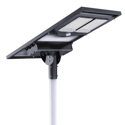 China 100W Rotating Angle LED Street Lamp Solar Light Integrated With Motion Sensor Monocrystalline Solar Cell for sale