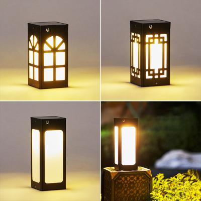 China Outdoor Lampshade Solar Deck Post Lights For Decorations Patio Porch Courtyard for sale
